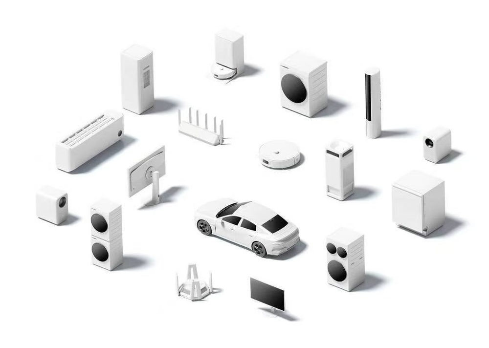 UWB digital key ecosystem: car outline with phone, watch, tag, and scooter