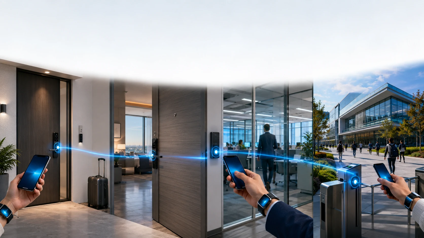 UWB smart lock scenarios from home to campus